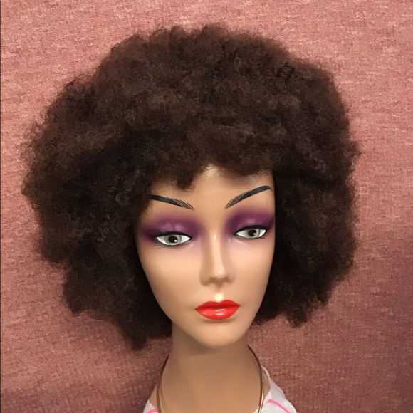 Beautiful Highlighted Hair Kinky Curly Wig Two Color To Choose From - Picture 5 of 13
